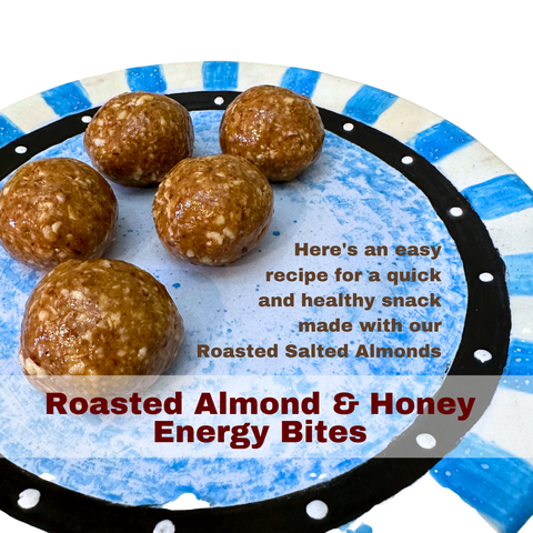 Healthy Snacks Idea: Roasted Almond and Honey Energy Bites