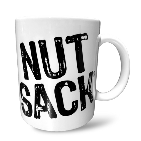"Just grab a Nutsack" Cup - White - Nutsack Nuts
