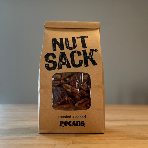 Loaded (12oz) Roasted Salted Pecans - Nutsack Nuts