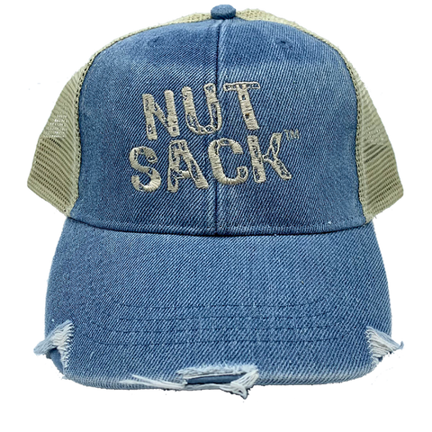 Luxe Scheiden in het midden van niets Denim NUTSACK Snapback Hat – Nutsack Nuts