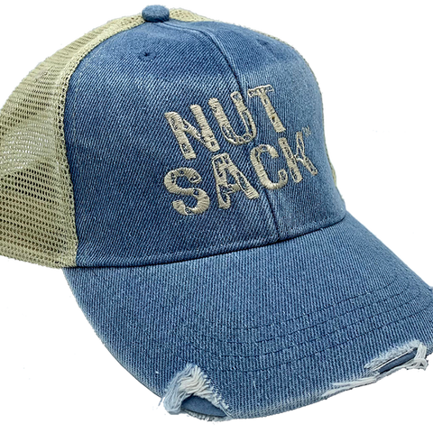 Denim NUTSACK Snapback Hat - Nutsack Nuts