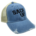 Light Blue Denim SACKUP Snapback Hat - Nutsack Nuts